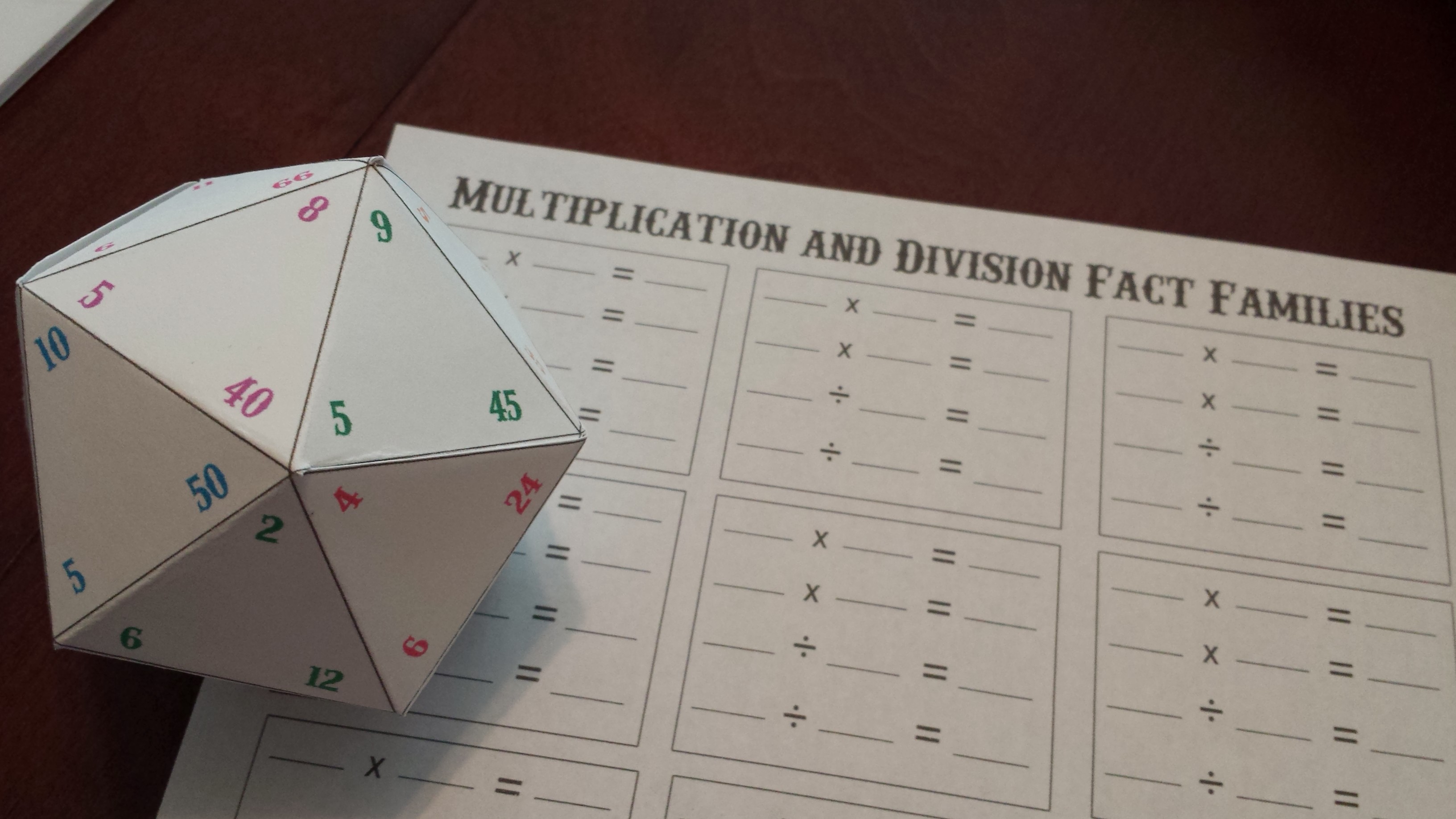 Multiplication And Division Fact Family Game Haphazard Mom